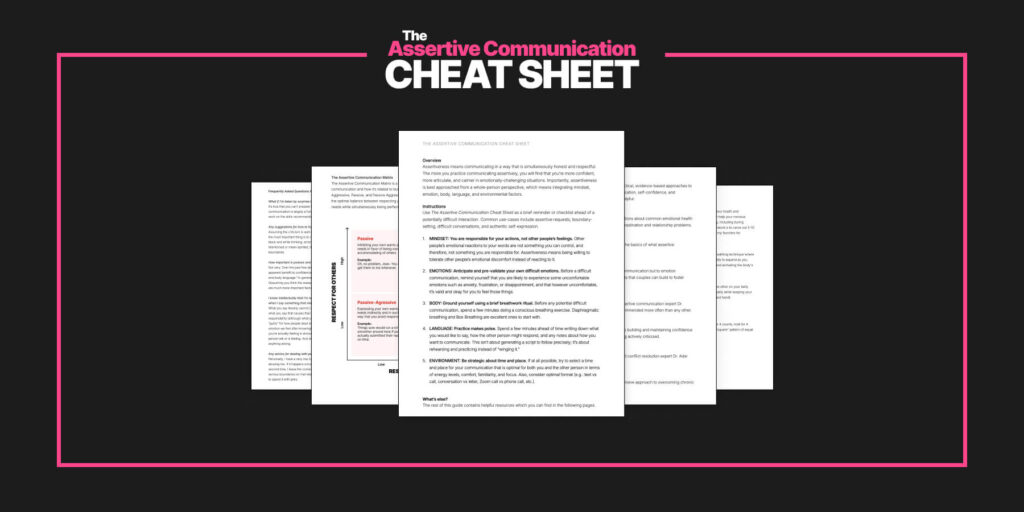 Assertive Communication Cheat Sheet